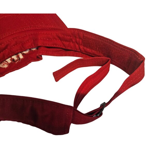 Skittles Port Authority Visor Hat Adjustable Cotton Red Merchandise Branded - Picture 8 of 9
